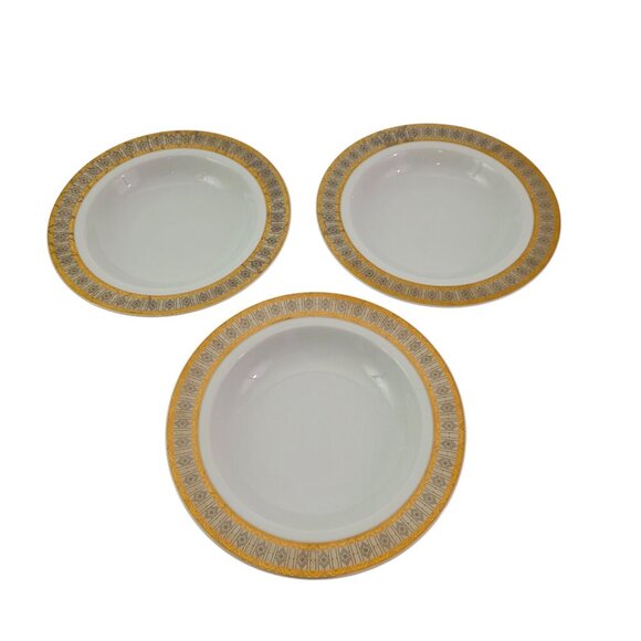 Baum Bros Formalities SAMANTHA Bohemian Porcelain Soup Salad Bowls – Set of 4 - Picture 14 of 15